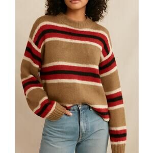 UO Urban Outfitters Oversized Striped Boyfriend Sweater Wool Mohair